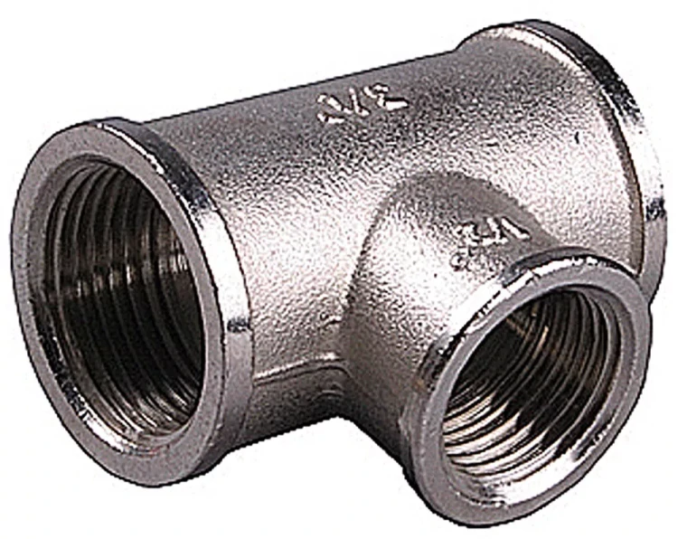 Тройник GENERAL FITTINGS переходной, никелированная латунь, г/г/г, 1"-1/2"-1" 51060-1-1/2-1 купить в Екатеринбурге
