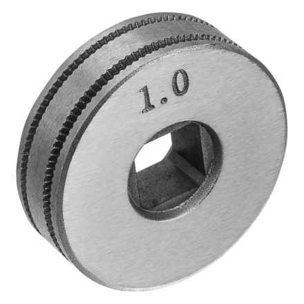 Подающий ролик, U профиль зубчатый под флюсовую проволоку 0,8-1мм посадка квадрат, 2 шт Denzel 93653 купить в Екатеринбурге