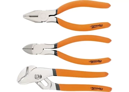 Набор губцевого инструмента из 3-х предметов №2 плоскогубцы, бокорезы, клещи переставные SPARTA 13545 купить в Екатеринбурге