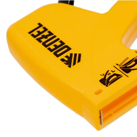 Степлер пластиковый, скобы в комплекте, тип 53, 6-10 мм Denzel 40221 купить в Екатеринбурге