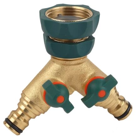 Распределитель RACO &quot;Profi-Plus&quot; двухканальный, латунный с покрытием TPR, 3/4&quot; х 1&quot; 4244-55133B купить в Екатеринбурге