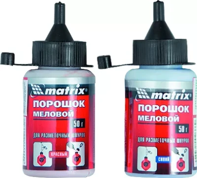 Порошок меловой красный 50 г для разметочных шнуров  MATRIX 84857