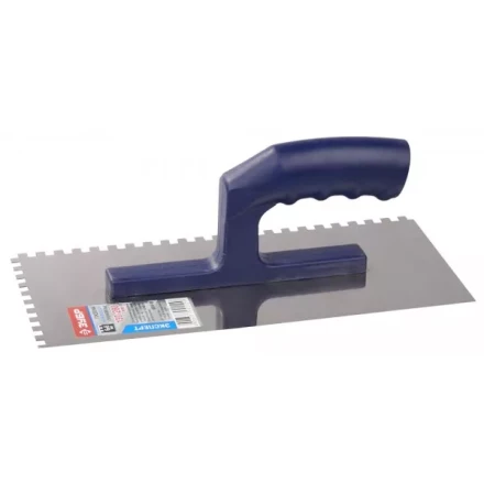 Гладилка ЗУБР нержавеющая с пластиковой ручкой, зубчатая, 6х6мм 0804-06 купить в Екатеринбурге