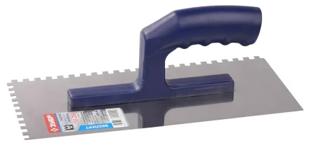 Гладилка ЗУБР нержавеющая с пластиковой ручкой, зубчатая, 6х6мм 0804-06 купить в Екатеринбурге