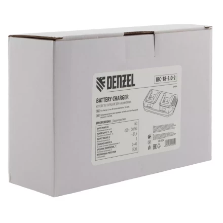 Устройство зарядное для аккумуляторов Denzel IBC-18-3.0-2, Li-Ion, 18В, 3.0 А, для двух батарей 28454 купить в Екатеринбурге