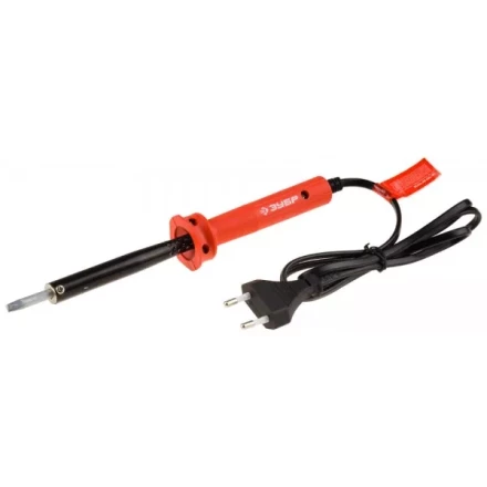 Электропаяльник ЗУБР "МАСТЕР" с пластиковой рукояткой и долговечным жалом, форма клин, 60Вт 55400-60 купить в Екатеринбурге