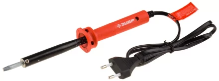 Электропаяльник ЗУБР "МАСТЕР" с пластиковой рукояткой и долговечным жалом, форма клин, 60Вт 55400-60 купить в Екатеринбурге