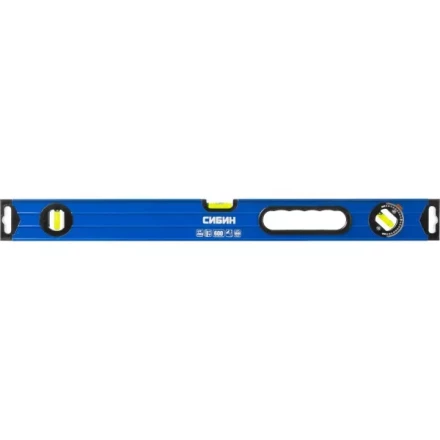 Уровень СИБИН коробчатый усиленный, утолщенный профиль, 2 фрезерованные поверхности, 3 противоударных ампулы (1 поворотная на 360 град), с ручками, 6 34609-060 купить в Екатеринбурге