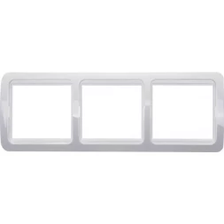 Панель СВЕТОЗАР &quot;ГАММА&quot; тройная горизонтальная, цвет белый SV-54148-W