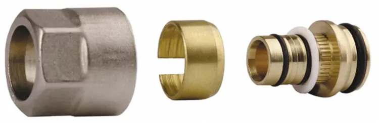 Соединитель GENERAL FITTINGS для металлопластиковых труб, евроконус, никелированная латунь, 1/2" / 16 мм x 2,0 мм 51047-1/2-16 купить в Екатеринбурге