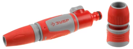 Наконечник ЗУБР &quot;МАСТЕР&quot;поливочный, регулируемый, в комплекте с соединителем с автостопом и запирающим механизмом,1/2&quot; 40322 купить в Екатеринбурге