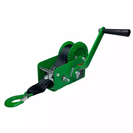 Лебедка ручная барабанная HITCH HW 1100 1100 кг лента 10 м (SZ073169) купить в Екатеринбурге