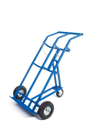 Тележка для газовых баллонов TOR ГБ-2, 2 баллона (250 пневмо колеса + 160 поворотное) 1023661 купить в Екатеринбурге