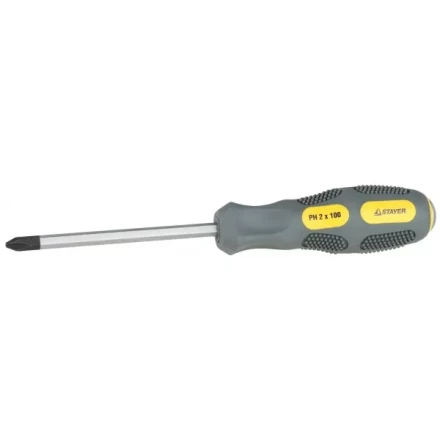 Отвертка STAYER &quot;PROFESSIONAL&quot; &quot;MAX-GRIP&quot; ударная, двухкомпонентная рукоятка, магнит наконечник, Cr-V, PH №3x150мм 25824-3-150 G купить в Екатеринбурге