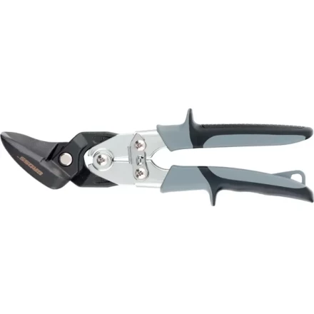 Ножницы по металлу"PIRANHA"усиленные,255 мм,прямой и левый рез,сталь-СrMo,двухкомп.рукоятки GROSS 78349 купить в Екатеринбурге