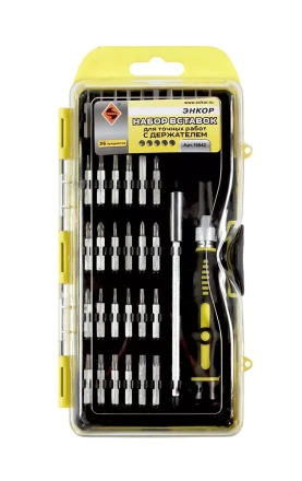 Набор вставок для точных работ с держателем 36 предметов пластиковый кейс Энкор 19842 купить в Екатеринбурге