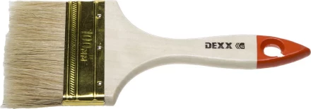 Кисть флейцевая DEXX, деревянная ручка, натуральная щетина, индивидуальная упаковка, 100мм 0100-100_z02 купить в Екатеринбурге
