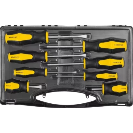 Набор STAYER &quot;MASTER&quot; HERCULES: Отвертки, Cr-V, эргономичная двухкомпонентная рукоятка, 8шт 25055-H8_z02 купить в Екатеринбурге