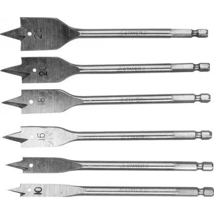 Набор перовых сверл по дереву, 6шт( d=10-25), STAYER 2950-H6 2950-H6 купить в Екатеринбурге