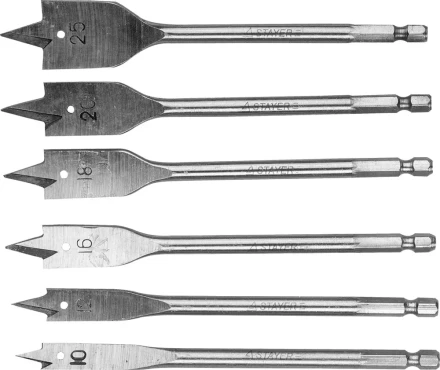 Набор перовых сверл по дереву, 6шт( d=10-25), STAYER 2950-H6 2950-H6 купить в Екатеринбурге