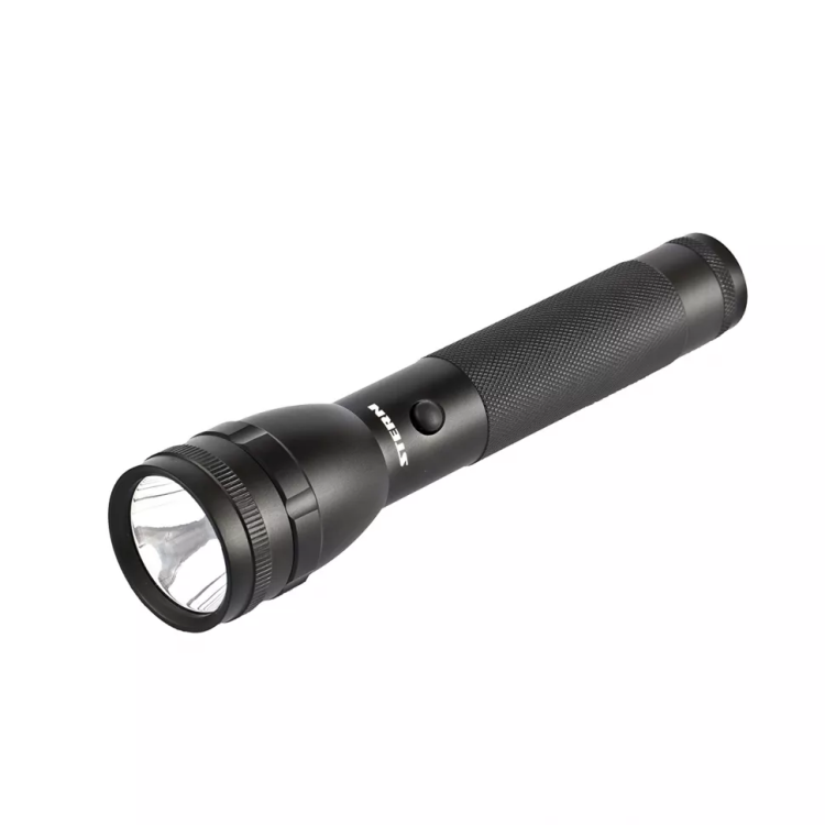 Фонарь профессиональный CREE Т6 LED 600 Лм 300 м 3 ч 100-50-5%-стробоскоп СоС 6АА Stern 90580 купить в Екатеринбурге