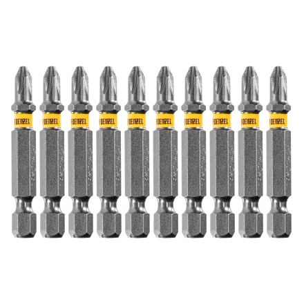 Бита PH2х50, сталь легированная S2, 10 шт., Е 6,3, шестигранный профиль, отрывная упаковка Denzel 11683 купить в Екатеринбурге