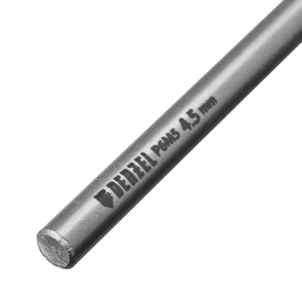 Сверло спиральное по металлу Denzel  4,5 х 126 мм, Р6М5, Golden Tip, удлиненное, 718252 купить в Екатеринбурге