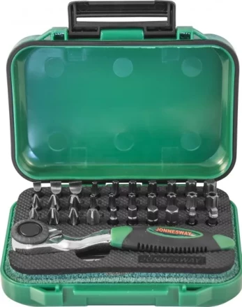 Набор вставок-бит трещеточная  рукоятка мини 1/4DR 32предмета Jonnesway RD01032S 49303 купить в Екатеринбурге