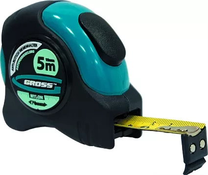 Рулетка &quot;Schlagfest&quot;,10 м x 25 мм магн. обрез зацеп двухст. шкала автоматич. фиксация  GROSS 31115 купить в Екатеринбурге