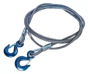 Буксировочный трос стальной крюк-крюк заплет Кч Din 1.5т купить в Екатеринбурге