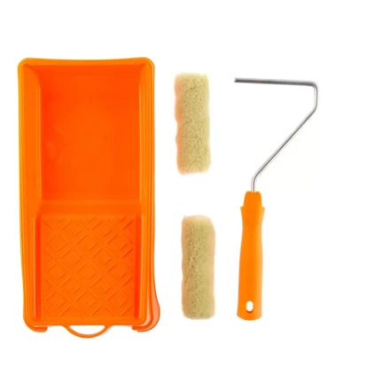 Малярный набор для фасадных работ: кювета 150 мм х 290 мм и мини-валик 110 мм Сибртех 80457 купить в Екатеринбурге