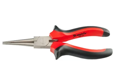 Круглогубцы NICKEL 160 мм никелированные двухкомпонентные рукоятки MATRIX 17355 купить в Екатеринбурге