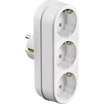 Разветвитель СИБИН электрический линейный с заземлением, 3 гнезда, 16А/220В 55099-3 купить в Екатеринбурге