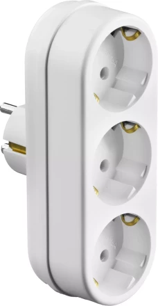 Разветвитель СИБИН электрический линейный с заземлением, 3 гнезда, 16А/220В 55099-3 купить в Екатеринбурге