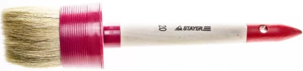 Кисть круглая STAYER &quot;MASTER&quot;, светлая натурал. щетина, пластм. корпус, деревян. ручка, №20 x65мм 0141-65 купить в Екатеринбурге