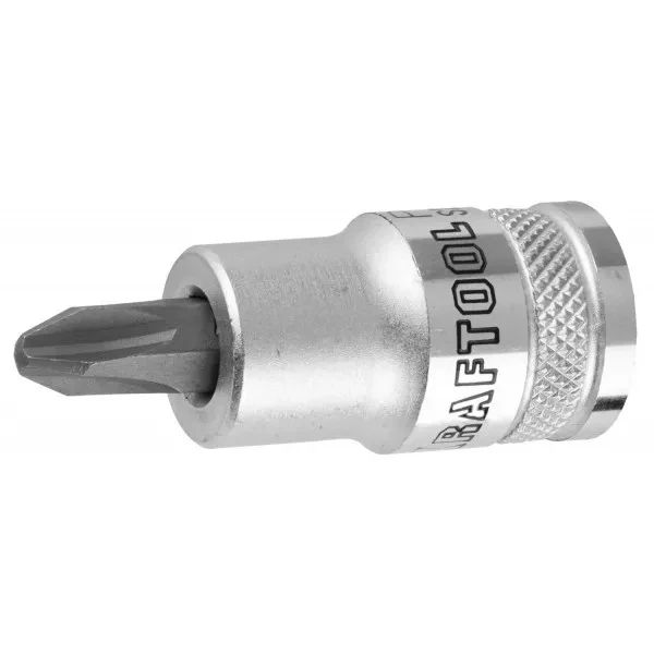 Торцовая бита-головка KRAFTOOL "INDUSTRIE QUALITAT", материал S2, PHILLIPS, сатинированная, 1/2", PH4 27901-4_z01 купить в Екатеринбурге