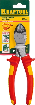 Бокорезы &quot;ELECTRO-KRAFT&quot; усиленные, Cr-Mo сталь, двухкомпонентная маслобензостойкая рукоятка, хромированное покрытие, 180мм, KRAFTOOL 2202-6-18 2202-6-18_z01 купить в Екатеринбурге