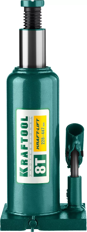 Домкрат гидравлический бутылочный "Kraft-Lift", сварной, 8т, 228-447мм, KRAFTOOL 43462-8 43462-8_z01 купить в Екатеринбурге