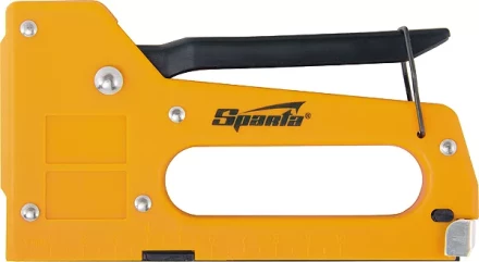 Степлер мебельный пластиковый со скобами 100 шт тип скобы 53 4-8 мм Sparta 42001 купить в Екатеринбурге