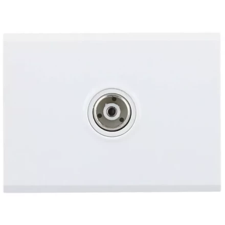 Розетка СВЕТОЗАР "ЭФФЕКТ" телевизионная, без вставки и рамки, цвет белый SV-54415-W купить в Екатеринбурге