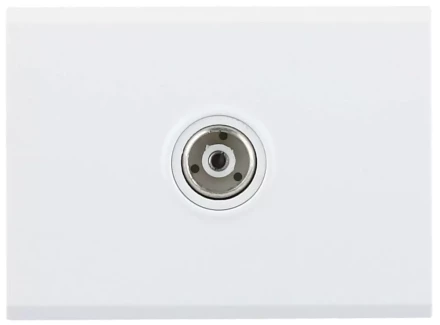 Розетка СВЕТОЗАР "ЭФФЕКТ" телевизионная, без вставки и рамки, цвет белый SV-54415-W купить в Екатеринбурге