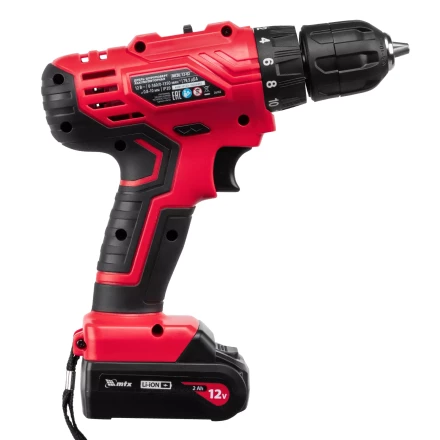 Дрель-шуруповерт аккумуляторная MTX MCDL-12-02, Li-Ion, 12 В, 2 акк. 26182 купить в Екатеринбурге