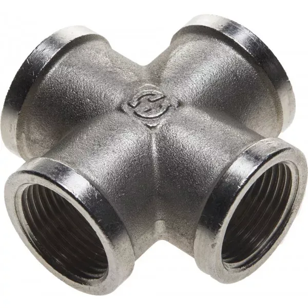 Крестовина GENERAL FITTINGS никелированная латунь, г/г/г/г, 3/4" 51048-3/4 купить в Екатеринбурге