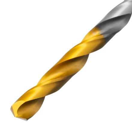 Сверло спиральное по металлу Denzel 5,5 х 139 мм, Р6М5, Golden Tip, удлиненное, 718255 купить в Екатеринбурге