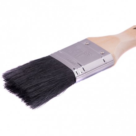Кисть плоская натуральная черная щетина деревянная ручка размер 1,5 Mtx 82626 купить в Екатеринбурге