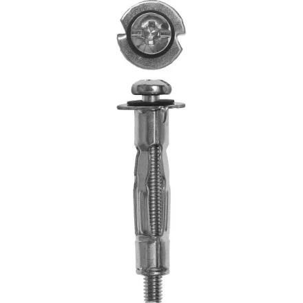 Анкер ЗУБР для пустотелых конструкций оцинкованный, с винтом PH2&amp;SL, М4х32х13мм, ТФ2, 200шт 4-302472-04-032 купить в Екатеринбурге