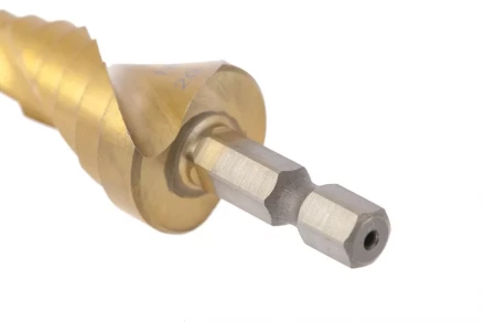 Сверло ступенчатое 4-6-8-10-12-14-16-18-20 мм HSS спиральный проф. шестигр. хвостовик MATRIX 72356 купить в Екатеринбурге