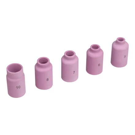 Набор керамических сопел для газовой линзы № 5, 6, 7, 8, 10 Denzel 93659 купить в Екатеринбурге