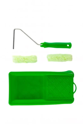 Малярный набор для работ по дереву: кювета 150 мм х 290 мм и мини-валик 110 мм Сибртех 80454 купить в Екатеринбурге