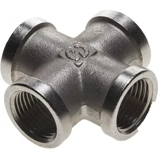 Крестовина GENERAL FITTINGS никелированная латунь, г/г/г/г, 1/2" 51048-1/2 купить в Екатеринбурге